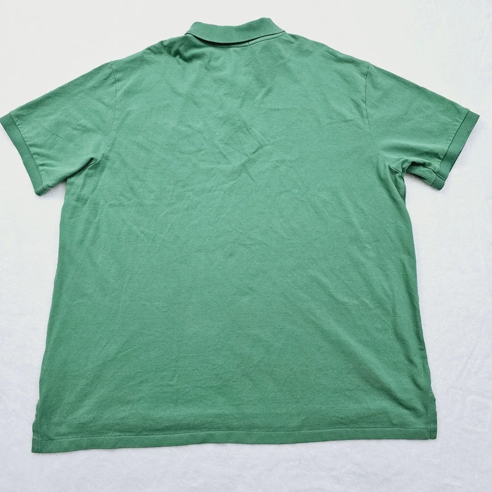 Polo‎ Ralph Lauren Polo Shirt Mens 3XB Green Blue Pony Logo Cotton Pique Preppy